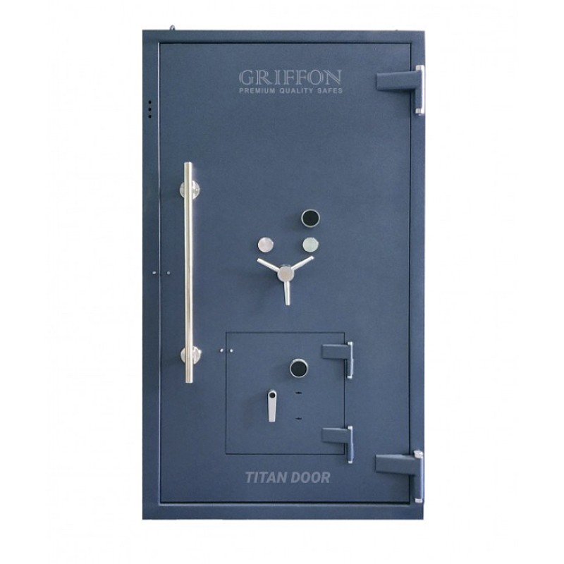 Drzwi skarbcowe HERKULES klasa V z drzwiami awaryjnymi i trzema zamkami